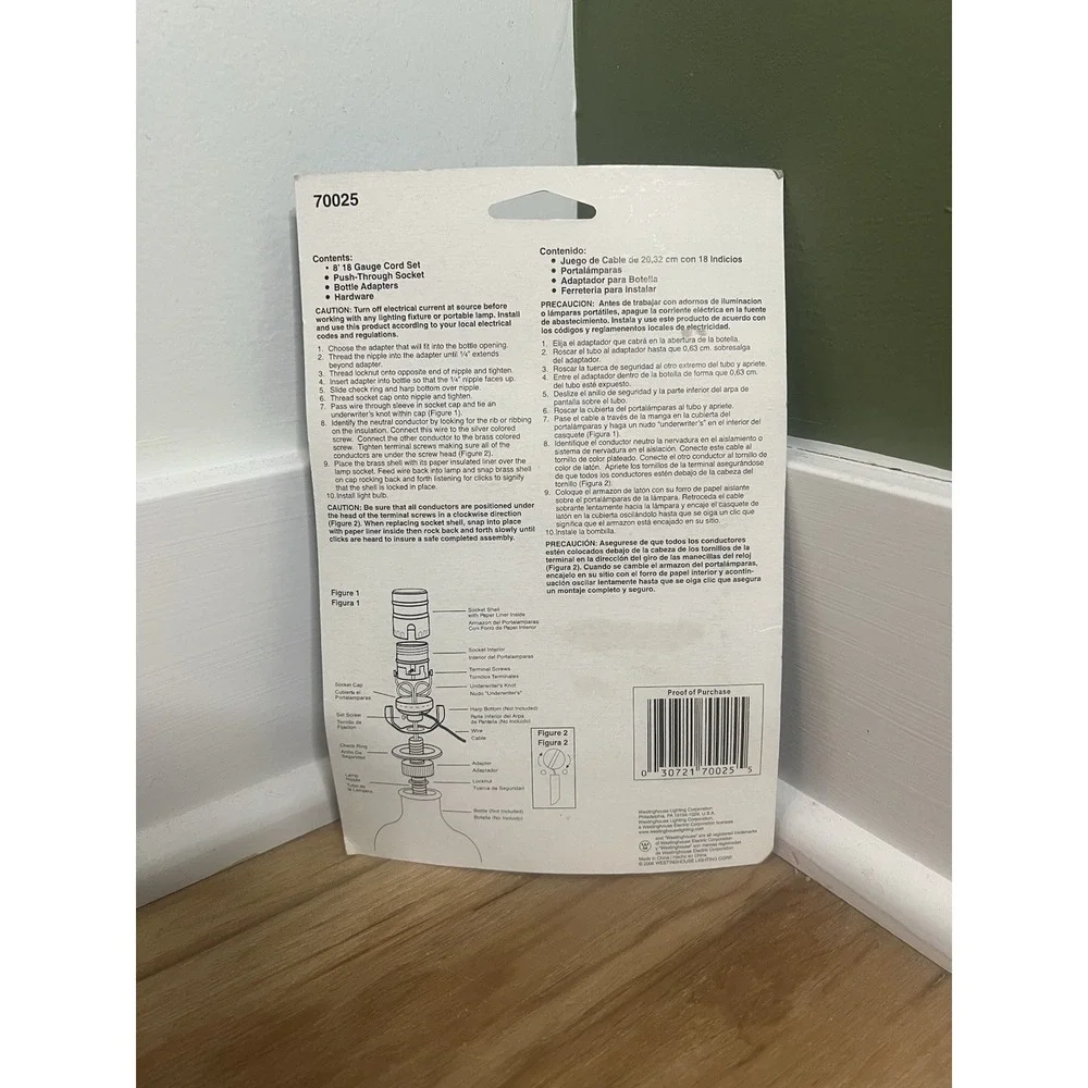 New In Box Westinghouse Make‎ A Lamp Kit Bottle Adapter Kit